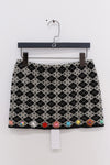 YANYAN KNITS 25 Spring/Summer ARGYLE Bandeau/Mini Skirt with Flowers YYK-YYW25-0781-HB Skirt